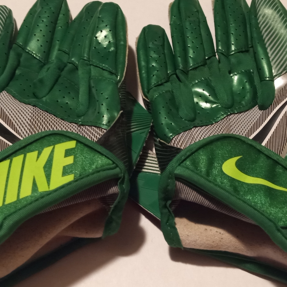 Nike Green and Yellow Men's Gloves